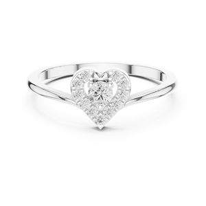 GOLD IDEAS Bague de mariage ethnique pour femme en or plaqué 14 carats avec halo de diamants de laboratoire, bijoux fins - Product Image 6