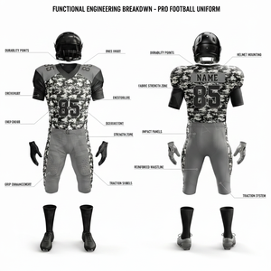 Unique Design Premium New Lightweight Training Sports American Football Uniforms Polyester Custom Team & Number Football Kits - Product Image 2