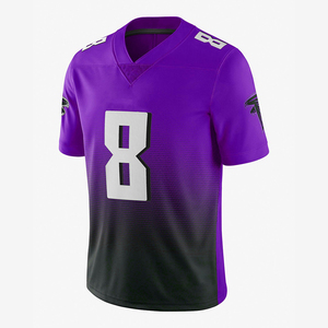Maillot de football américain violet et noir, logo personnalisé, nom de l'équipe, numéro du joueur, manches courtes, maillot de supporter, maillot de football américain pour jeunes - Product Image 1