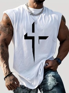 Factory Direct Sale Custom Logo Men Tank <b>Tops</b> <b>Plus</b> <b>Size</b> Available Casual Summer Beach Vests - Product Image 6
