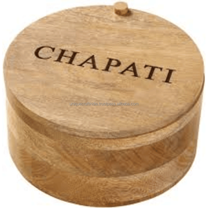 Caja para Chapati de Madera de Mango EcoVibe |   24 cm de Diámetro |   Tapa Lisa |   Contenedor de Roti Sostenible Hecho a Mano para Cocinas Modernas - Product Image 2