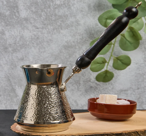 Cafetière turque dorée en laiton, style grec et arabe, Cezve Ibrik Briki, du fabricant indien, produit très tendance - Product Image 5