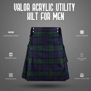 Tartan <b>Utility</b> <b>Kilt</b> for Men I 16oz Scottish Tartan <b>Kilts</b> 5 Yards Premium <b>Kilts</b> - Product Image 6