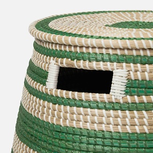 Vietrustic Buyer Favorite Eco-Friendly Rustic Seagrass <b>Woven</b> <b>Basket</b> Handmade Home Storage Organizer for <b>Laundry</b> Storage OEM - Product Image 2