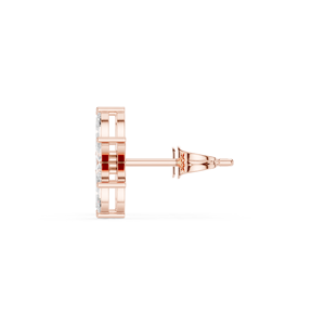 Top Quality Diamond Flower Drop Earrings For Women With Lightweight Comfort 14k Rose Gold Earrings With Marquise Cut Lab Diamond - Product Image 4