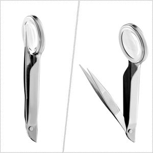 แหนบดูดเศษวัสดุ Weewooday พร้อมแว่นขยายแบบมือถือ คีมขยายภาพแบบพกพา สำหรับซ่อมแซม แว่นขยายสำหรับงานวิทยาศาสตร์ - Product Image 4