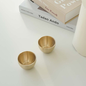Ensemble de 4 tasses à soju coréen NOBBAN Premium Bangjja Yugi, artisanat traditionnel en laiton d'Anseong, verres à liqueur en bronze faits à la main, cadeau - Product Image 2
