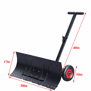 Pousse-neige à lame de 30 po x 17 po avec roues, lame et poignée réglables, pelle à neige en acier pour allée et usage extérieur ODGWTO017 - Product Image 3