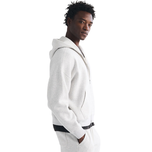 Custom <b>Mens</b> Full Zip Hoodie <b>White</b> Tracksuit Jacket Premium Streetwear <b>Sweatshirt</b> OEM Clothing Manufacturer Wholesale Supplier Co - Product Image 3