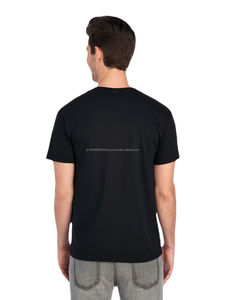 T-shirts en molleton à col en V pour hommes, 100 % coton, écologiques, respirants, séchage rapide, unis, grandes tailles, haute qualité, tendance, vente en gros - Product Image 3