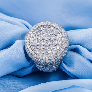 Hip Hop Ring 925 Silver Inlay D Color VVS Moissanite Ring Fashion Trend Full Diamond Men and Women Ring - Product Image 3