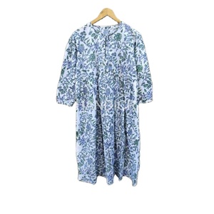 ชุดเดรสลูกไม้ยาวถึงพื้นพิมพ์ลายดอกไม้สไตล์อินเดียสำหรับผู้หญิงเดรสฤดูร้อนสำหรับ100% ผ้าฝ้ายเอไลน์ของขวัญแบบเงาสำหรับผู้หญิง - Product Image 1