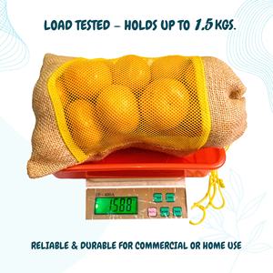 Jute Mesh <b>Drawstring</b> <b>Bag</b> 31x21cm Capacity upto1.5 kg Strong Stitch Breathable Window Weaving Secure Closure Reusable Storage <b>Bag</b> - Product Image 5