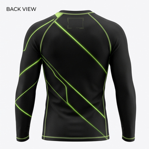 Custom Printed Short Sleeve Jiu Jitsu Rash Guard <b>Compression</b> Shirts Eco-Friendly Breathable Quick Dry Unisex Surfing Swimming - Product Image 2
