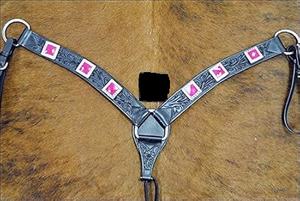 Ensemble de têtière pour cheval de haute qualité en cuir OEM DD, fait main, style western, avec couleurs de cuir variées et durables - Product Image 3