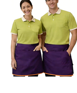 Camiseta Polo con Delantal Personalizada al por Mayor para Personal de Hotel, Restaurante, Bar, Camarero, Recepcionista, Limpieza, Cafetería y Cocina - Product Image 1