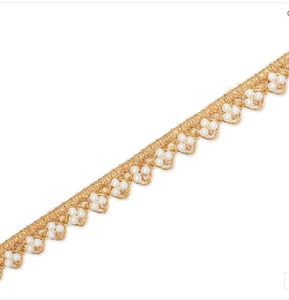 Tela de Encaje Bordado de Alta Calidad, Algodón y Poliéster, Borde de Encaje Floral para Vestido de Novia, Accesorios de Alta Costura - Product Image 4