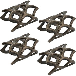 Anneau de serviette rétro en métal ajouré, bronze antique, décor de table géométrique pour mariage et dîner - Product Image 4