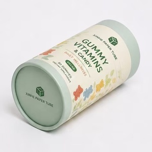 Custom Size Push Up Paper Tube Packaging for <b>Gummy</b> <b>Bear</b> Vitamins and Candy - Product Image 4