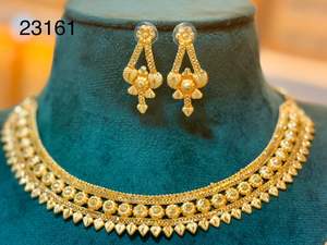 Nouvelle collection MOLL JEWELLERS : Parure florale tendance en alliage plaqué or 24 carats avec zircon, collier et boucles d'oreilles, cadeau de mariage pour femme - Product Image 2