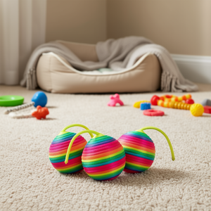 Juego de Pelotas de Tela con Sonido, 4 cm, Juguete Interactivo y de Movimiento para Mascotas - Product Image 3