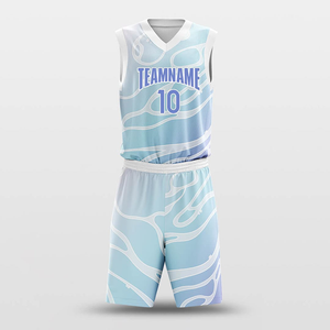 Uniforme de Baloncesto Sublimado Personalizado, Unisex, Sin Mangas, Cuello en V, Absorbe la Humedad, Estampado Geométrico, para Todas las Temporadas, Ajuste para Adultos - Product Image 2