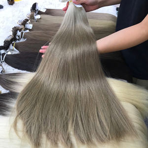 โรงงานขายส่งผมต่อแบบตรง เนื้อผมตรงธรรมชาติ คุณภาพดี เกล็ดผมเรียงตัวสวยงาม ผมตรงแบบเครื่องจักรเย็บสองชั้น - Product Image 3