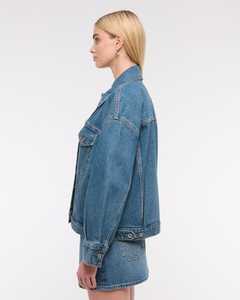 2026 Custom Logo Latest Design Oversize Drop Shoulder <b>Denim</b> <b>Jacket</b> Factory Price High Quality Women Breathable <b>Denim</b> <b>Jacket</b> - Product Image 3