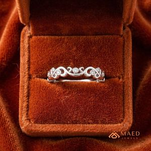 Anillo de Eternidad de Plata de Ley 925 con Moissanita, Estilo Diamante, para Boda, Compromiso, Aniversario, Joyería Fina de Lujo para Mujer, Gujarat - Product Image 4