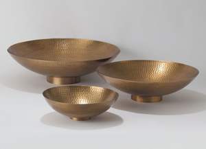 Cuencos Grandes de Latón con Base, Elegantes Cuencos Decorativos para Mesa de Comedor, Eventos, Decoración del Hogar, Cuenco Moderno de Metal - Product Image 4