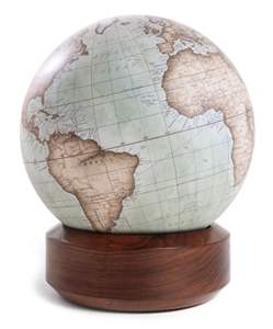 Globe terrestre décoratif de style antique avec base en bois massif, globe terrestre haut de gamme avec carte topographique pour la décoration intérieure de la maison ou du bureau - Product Image 2