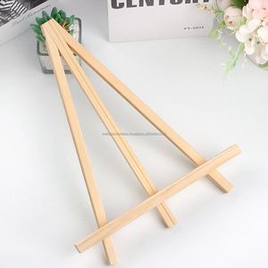 Chevalet de présentation rectangulaire moderne, créatif, durable, fait main, en bois et métal, avec support trépied, couleur et taille personnalisables, MOS-W47854 - Product Image 1