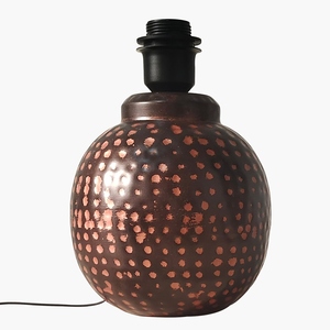 Vintage style Floral <b>Table</b> Lamp Rose Pattern Fabric Shade Hammered Copper Base Artistic <b>Bedside</b> Nightstand Light Home Decor - Product Image 2