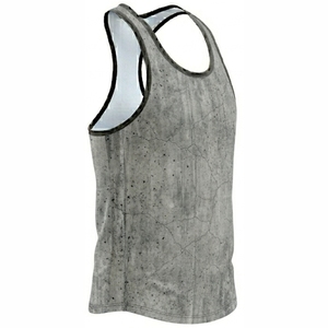 Débardeur Homme Col Rond Sans Manches en Polyester Respirant à Motif Béton, Impression par Sublimation, Tricoté, pour la Gym - Product Image 2