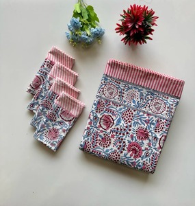 Handmade Vintage Square Floral Cotton Printed Customized Wedding Napkin Block Print <b>Table</b> Cover Eco-friendly Durable <b>Disposable</b> - Product Image 3