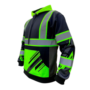 Sweat à capuche de sécurité 2026 haute visibilité, réfléchissant, imperméable, à LED clignotantes, séchage rapide et respirant, avec logo et couleur personnalisables - Product Image 3