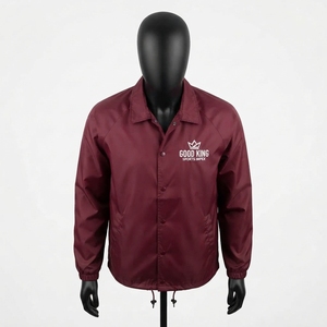 Custom <b>Men</b> Sporty Breathable Lightweight Stand Collar Front Autumn Outerwear Coated Coaches <b>Jackets</b> - Product Image 4