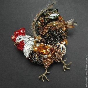 Broche Bordado a Mano con Cuentas, Accesorio de Joyería Colorido y Moderno para un Estilo Contemporáneo - Product Image 4