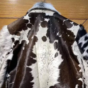 2025 <b>Men's</b> Custom Color <b>Suede</b> Leather Winter <b>Jacket</b> 100% Cow Skin Stand Collar Front Logo Breathable Windproof Eco-Friendly High - Product Image 2