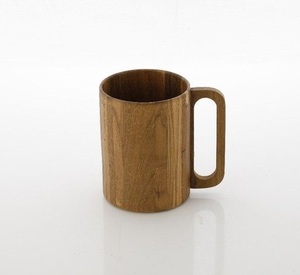 แก้วกาแฟไม้สไตล์เรียบง่าย แก้วไม้เนื้อแข็งทำมือ สำหรับชา กาแฟ เบียร์ ใช้ในบ้าน รับประทานอาหาร จากซัพพลายเออร์ที่ดีที่สุด - Product Image 2