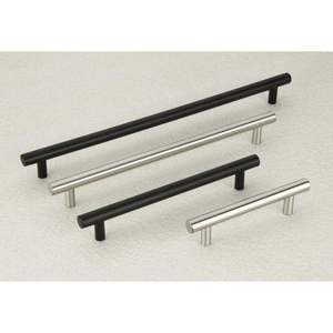 Kenry SS Round Tube T Bar Furniture Handle and <b>Knob</b> Modern Cabinet Drawer Dresser Wardrobe India <b>Black</b> Color Easy Installation - Product Image 4
