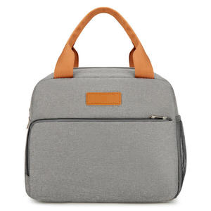 professional large capacity grey insulated <b>lunch</b> bag waterproof thermal meal prep tote for office travel and school - Product Image 4