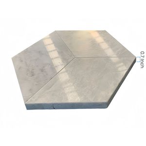 Carrara Gray Polished <b>Marble</b> Tile Natural Stone Hexagon Design for Wall and Floor Real Natural <b>Marble</b> - Product Image 4