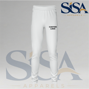 Custom <b>White</b> Regular Fit <b>Trouser</b> Pant Polyester Fleece Apparel Sportswear Pakistan - Product Image 2
