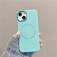 Funda Magnética de Silicona Líquida Original con Marco para Lente y Parte Trasera de PC, con Acabado Electrochapado, para 15 Pro Max 14 Pro, en Oferta