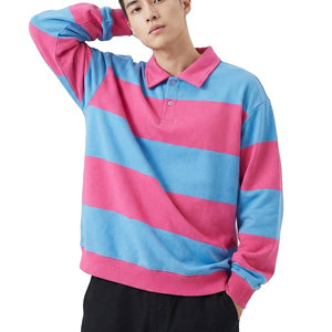 Chemise décontractée pour homme à manches courtes, à blocs de couleur et rayures, en toile tricotée respirante, coupe classique, gris et noir - Product Image 3