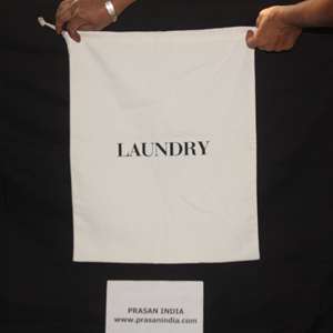 Purple COtton Drawstring <b>laundry</b> <b>bags</b> size standard 50x40 cms reusable and washable - Product Image 1