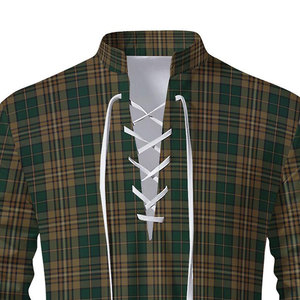Chemise Kilt Jacobite Écossaise Personnalisée pour Homme - Tartan du Clan O'Farrell - Hauts à Manches Longues à Lacets 2026 - Product Image 4
