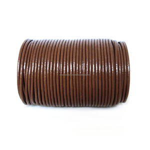 High Quality 3mm Genuine Cowhide Leather Cords Brown RCR32 Handmade DIY Craft <b>Rope</b> String Bulk Prices for Leather Craft - Product Image 2