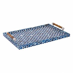 Plateau de service en fer émaillé de haute qualité |   Plateau de service alimentaire personnalisé à motifs pour la cuisine | Plateau ottoman décoratif pour hôtel, robuste et durable - Product Image 1